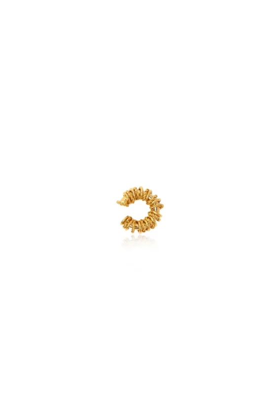 Tamba earcuff-boucle d'oreille plaqué or, mode colombienne boutique diada