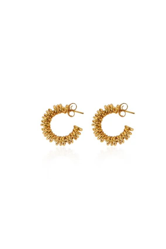 Tamba Big hoops-boucle d'oreille plaqué or, mode colombienne boutique diada