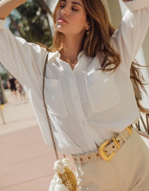 Ceinture Witoto beige & blanche-mode colombienne-boutique diada
