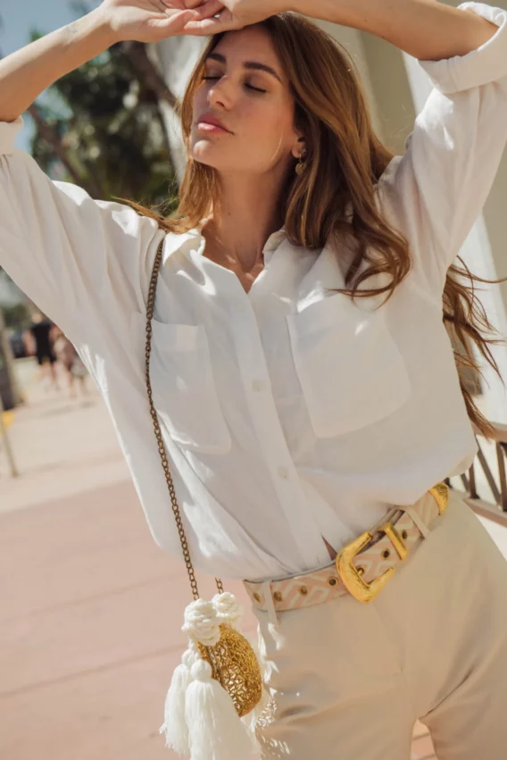 Ceinture Witoto beige & blanche-mode colombienne-boutique diada