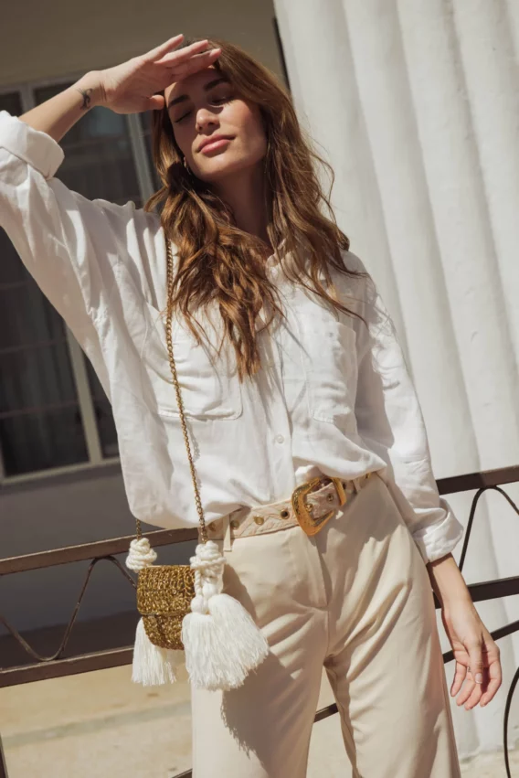 Ceinture Witoto beige & blanche-mode colombienne-boutique diada