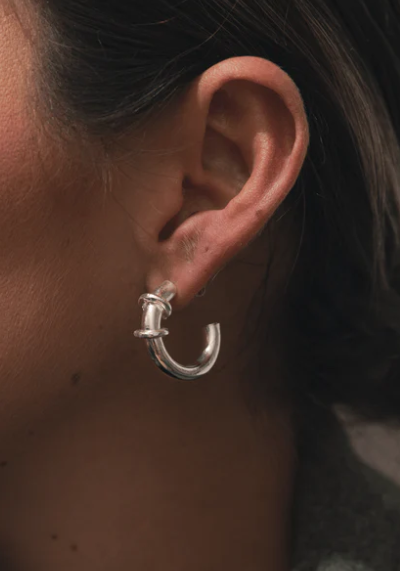 boucle d'oreille ronde-mode colombienne-matériaux argent-DIADA